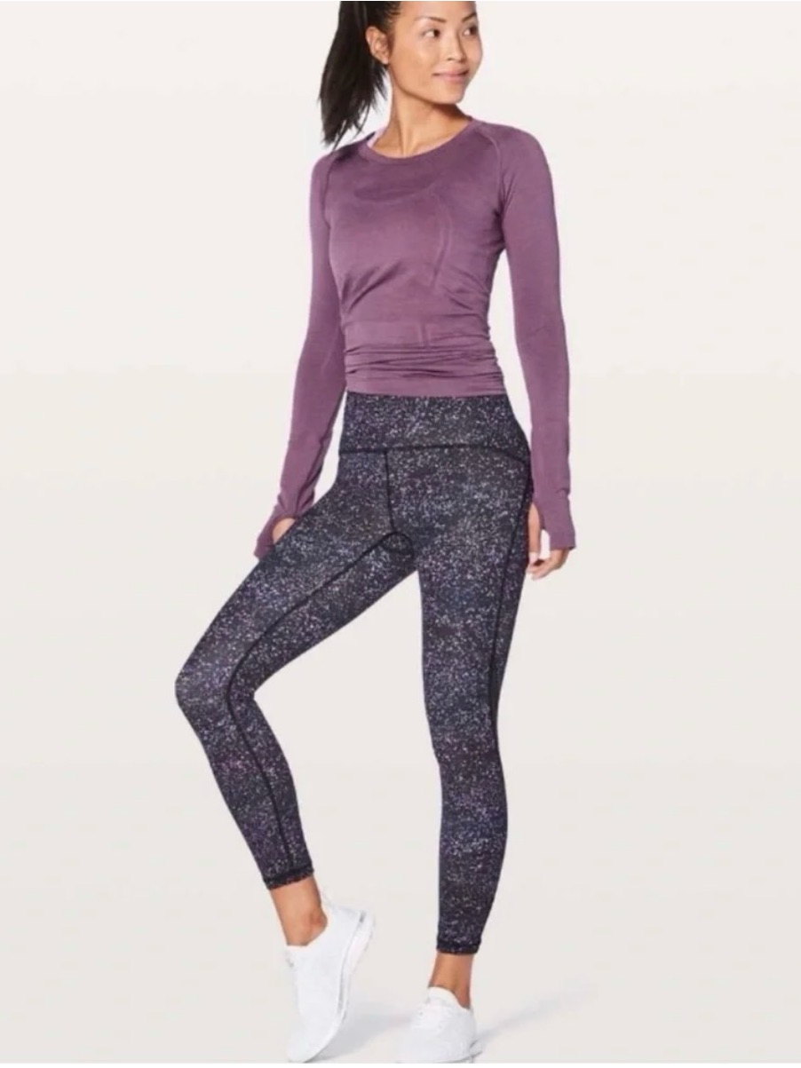Lululemon Train Times 7/8 Pant 25" Crystalline Multi / Black Size 4